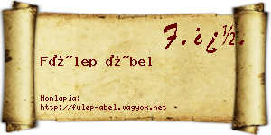 Fülep Ábel névjegykártya