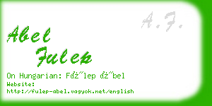 abel fulep business card