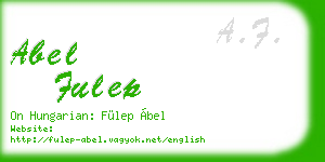 abel fulep business card